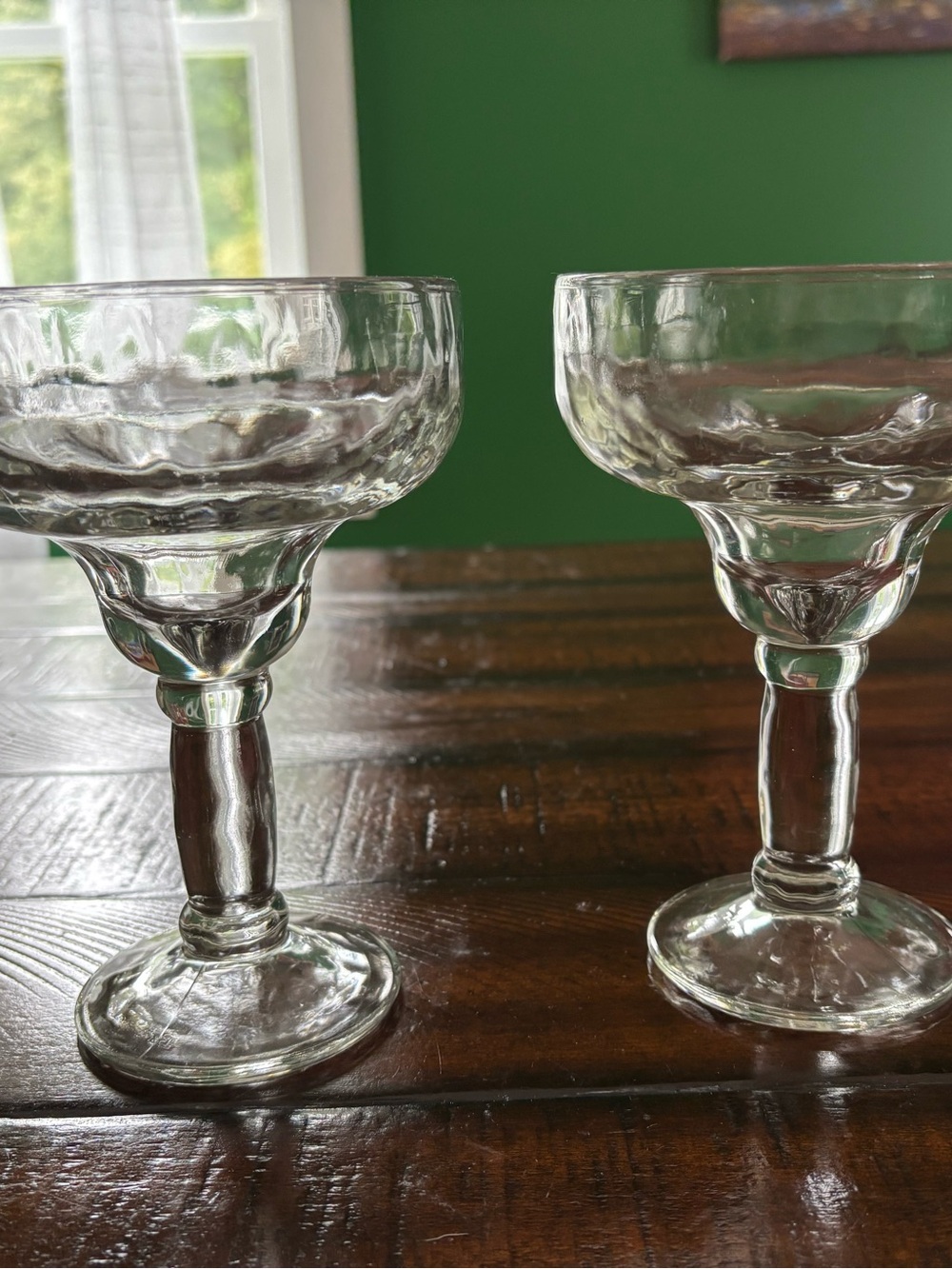Clear Glass Margarita Coupes - Set of 2